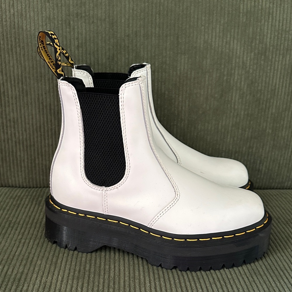 Doc martens (white slip on boots) - 8